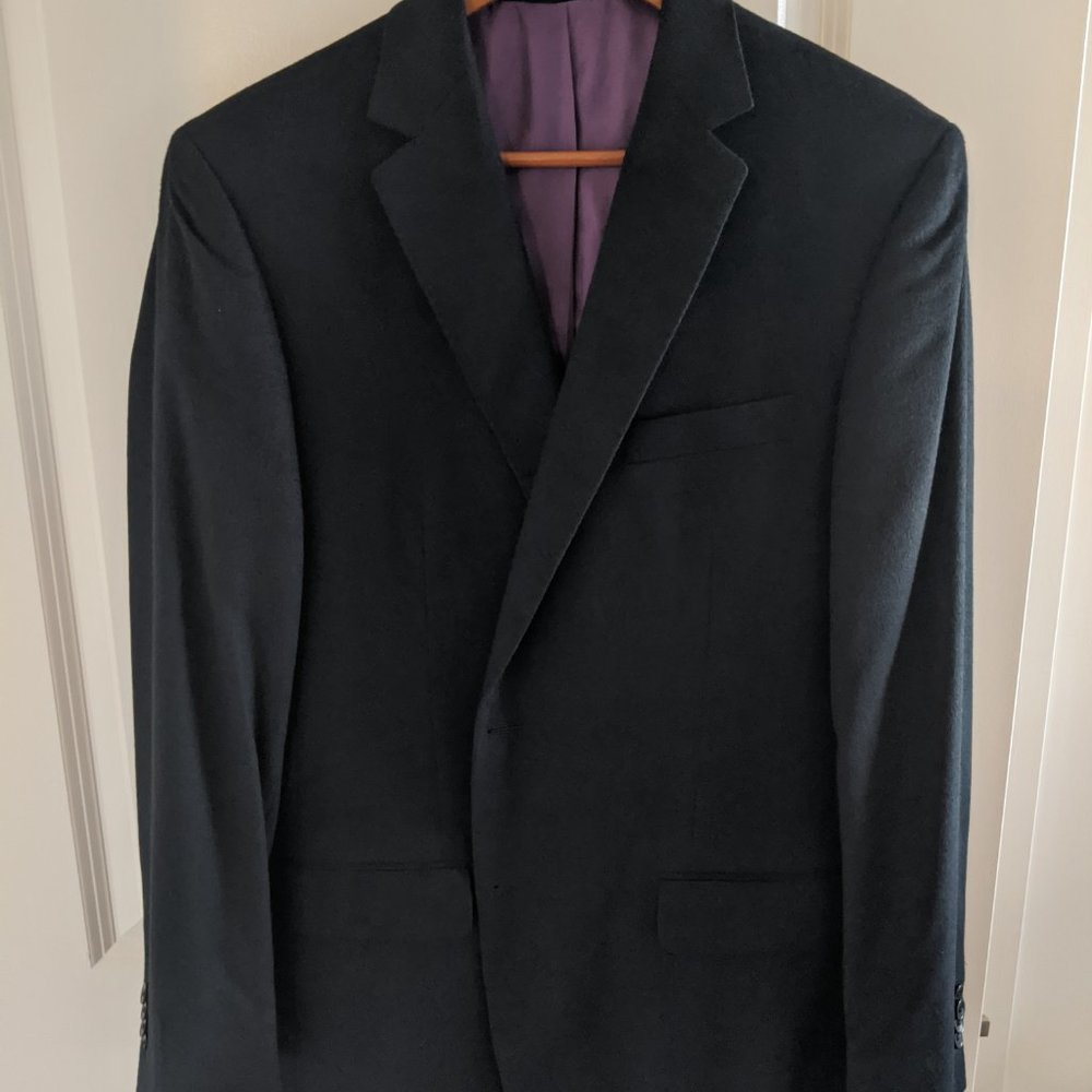 Paul Betenly Silk and Cashmere Blazer. Black 42L
